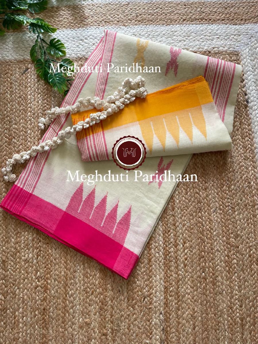 Monipuri Sharee Off White Gonga Jamuna Sheuli 3