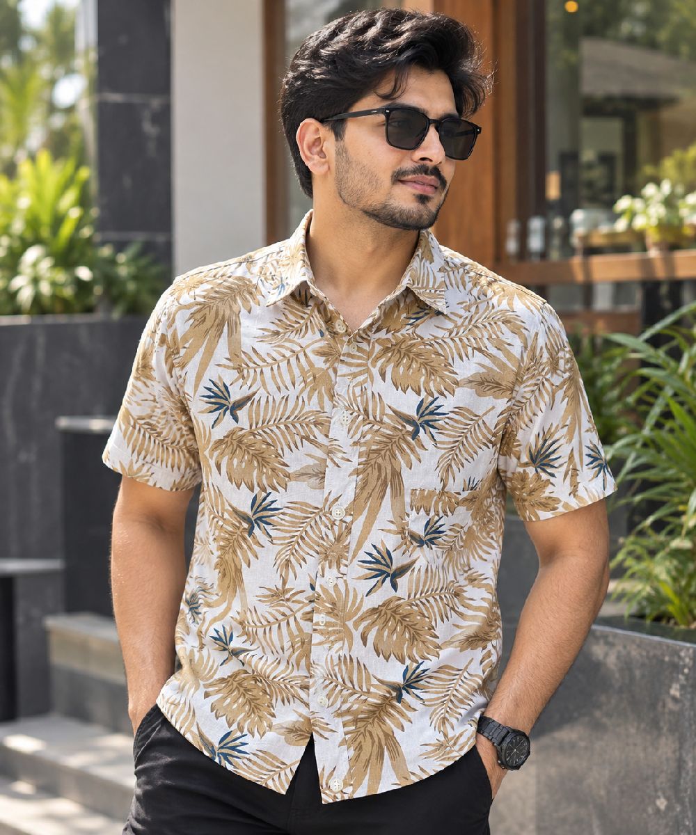 Print Shirt Cotton Half Sleeve For 3