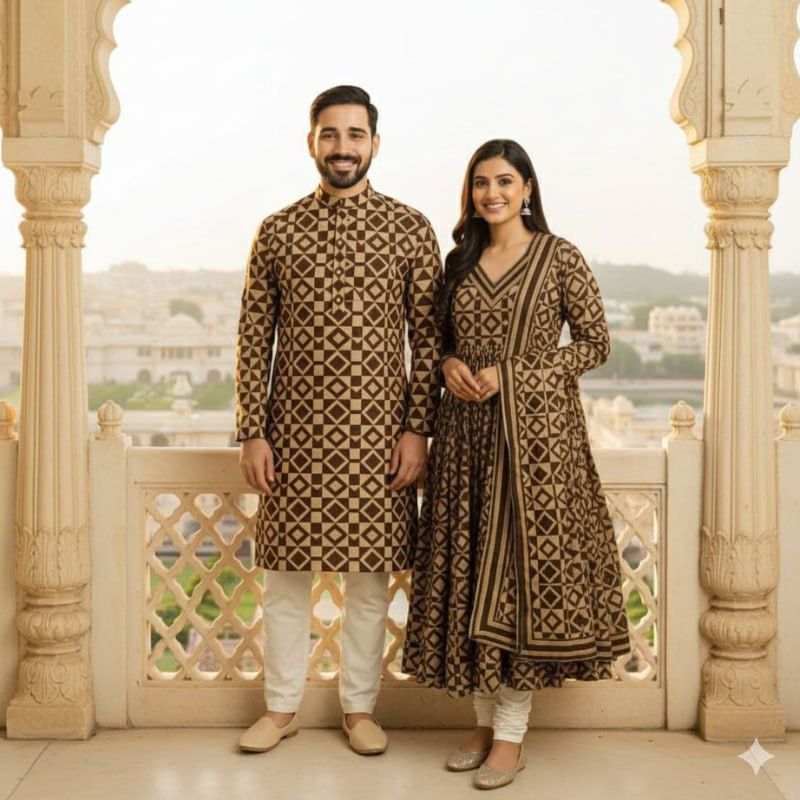 Couple Panjabi Three Piece Combo 2