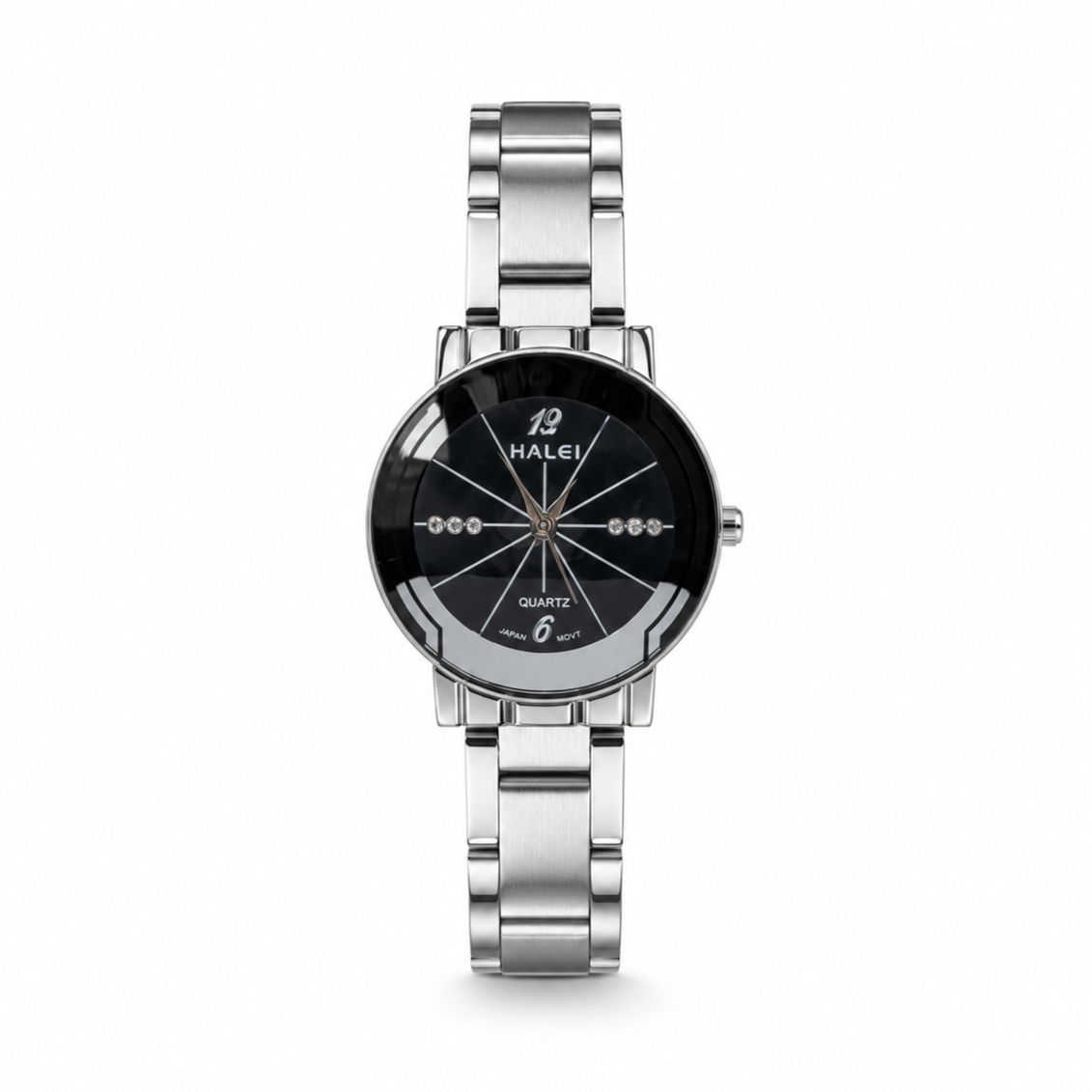 HALEI Premium Women's Quartz Analog Watch – Stainless Steel Strap, Round Case, Mineral Glass, Water Resistant, Elegant Japanese Movement Wristwatch for Ladies 3
