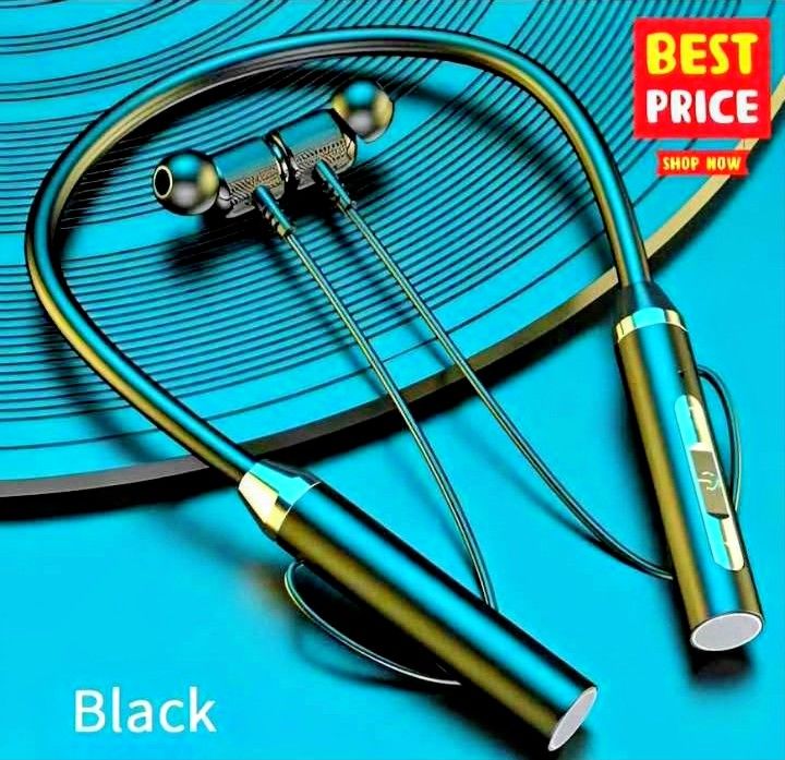 🎧 Premium Bluetooth Neckband - Black Color