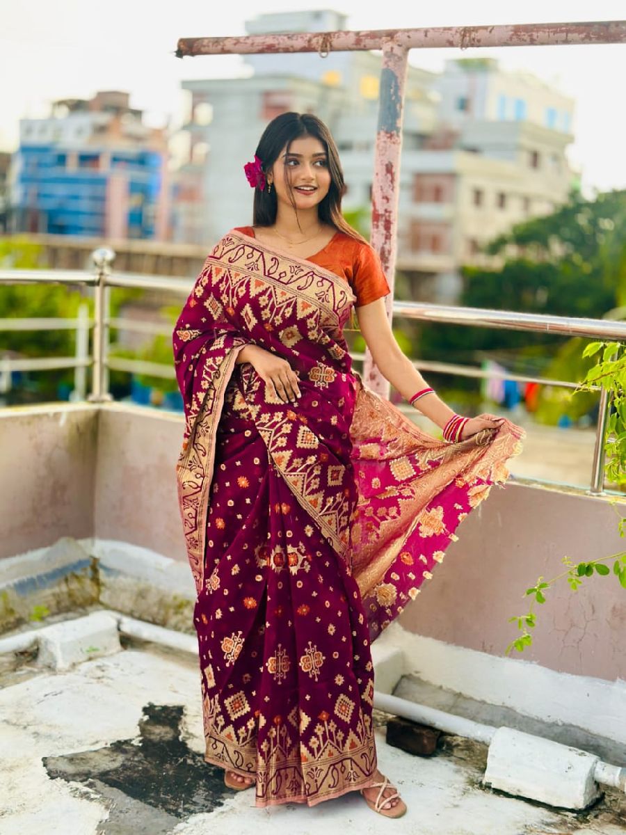 Tencil Jori Jamdani Saree 2