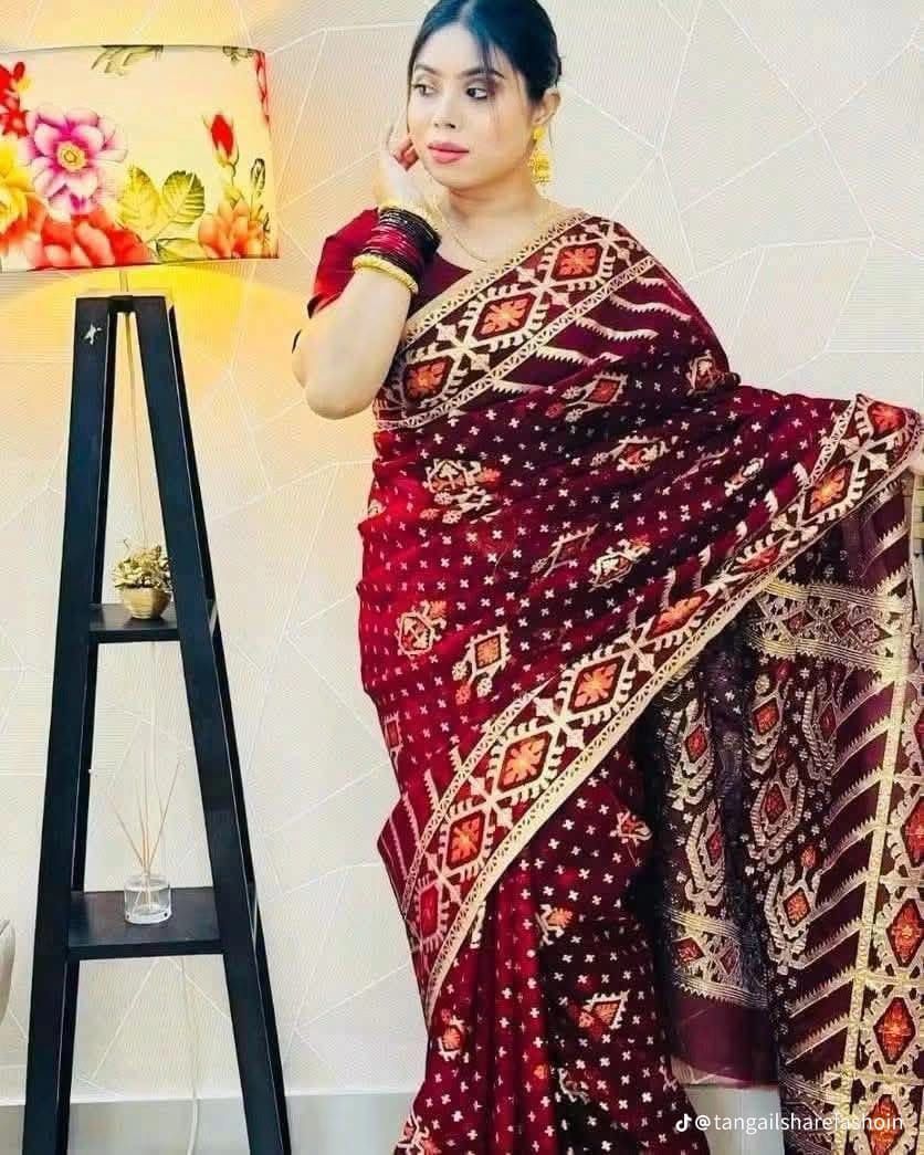 Virul Jamdani Saree with Blause pcs 2