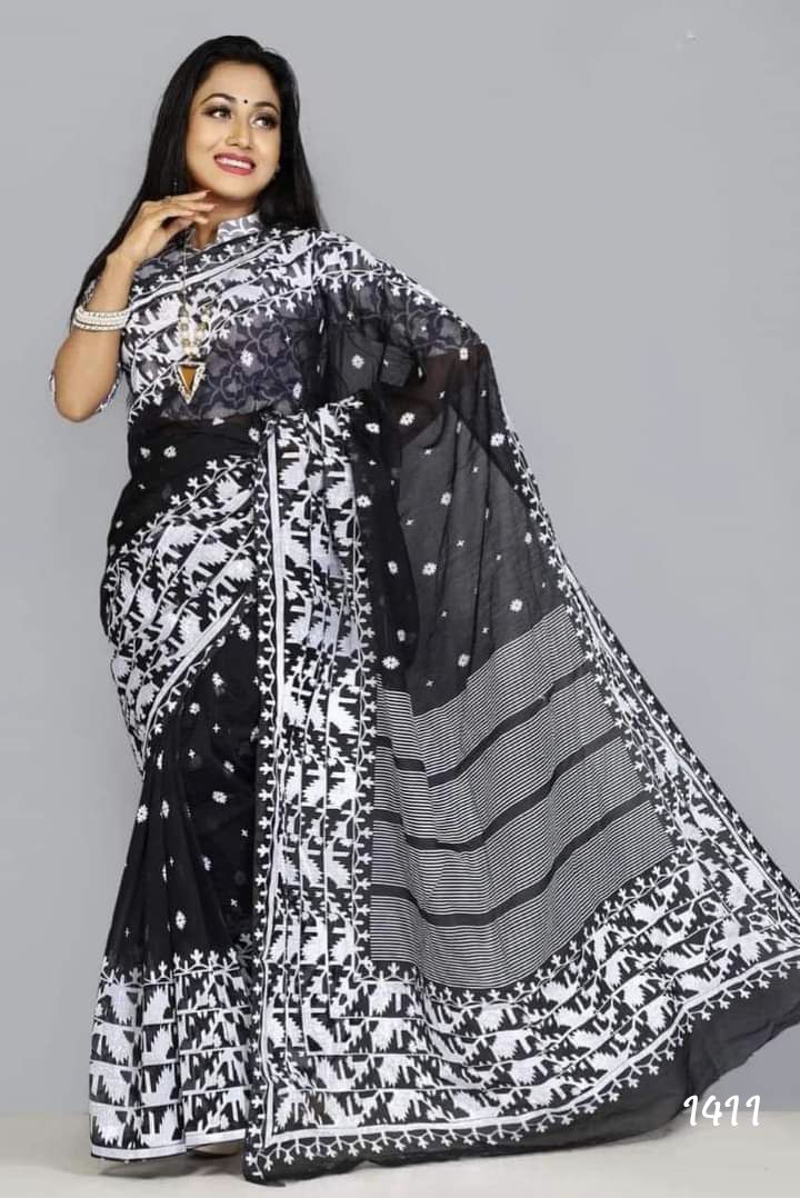 Half Silk Handprited Sarees