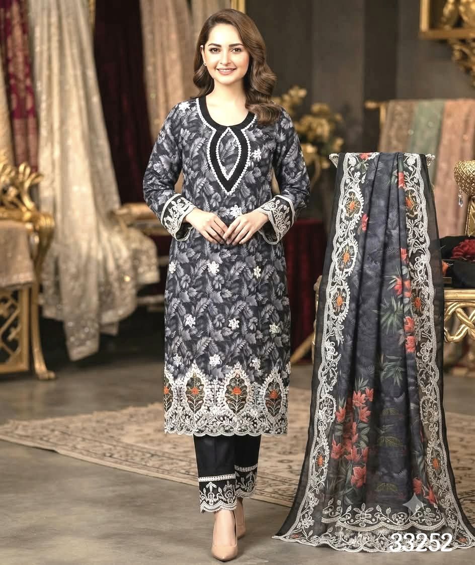 Leaser Cut Readymade Three Piece