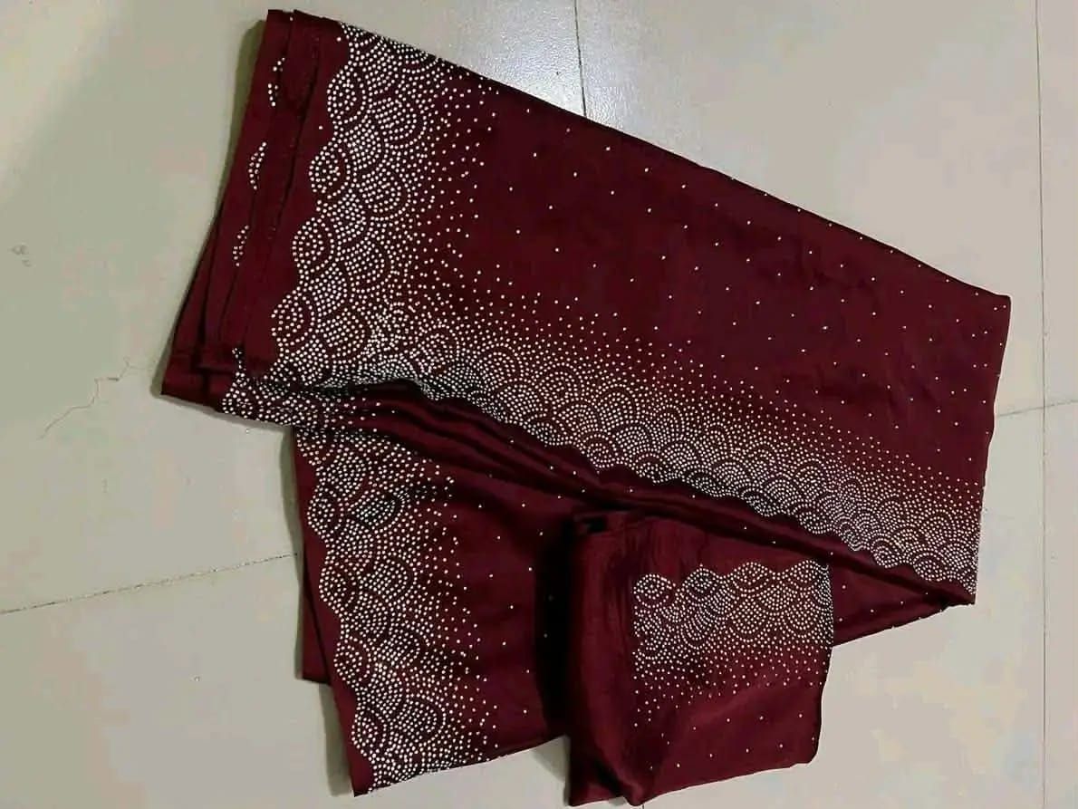 pure jorjet with stone work saree and blouse unstitched