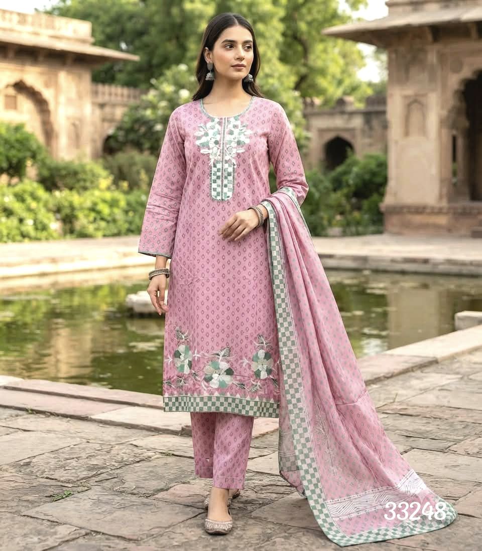 Embroidery Readymade Three Piece