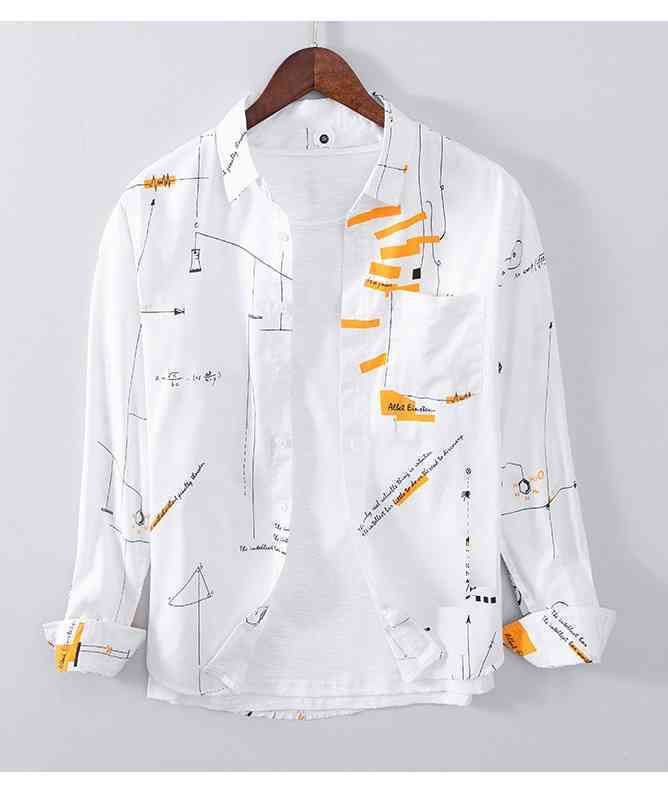 Pure Cotton full Sleeve Check & Print Shirt for Men's 2