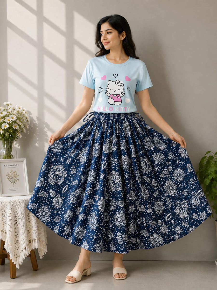 Linen Skirt and Tshirt Set 2