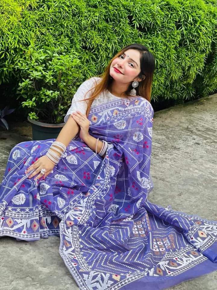 Half Silk Handprited Sarees 3