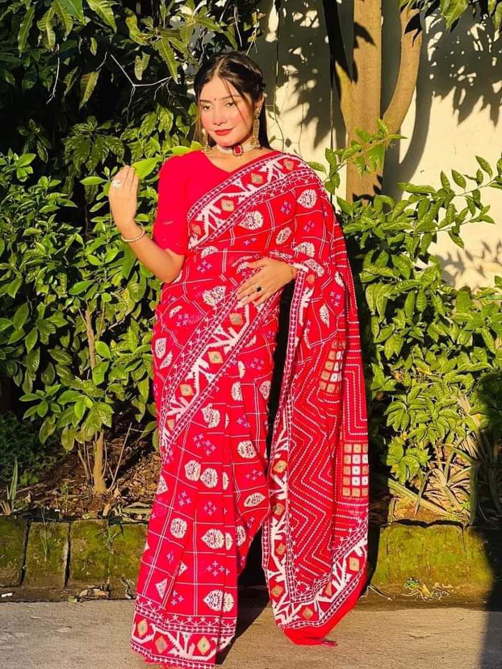 Half Silk Handprited Sarees 2