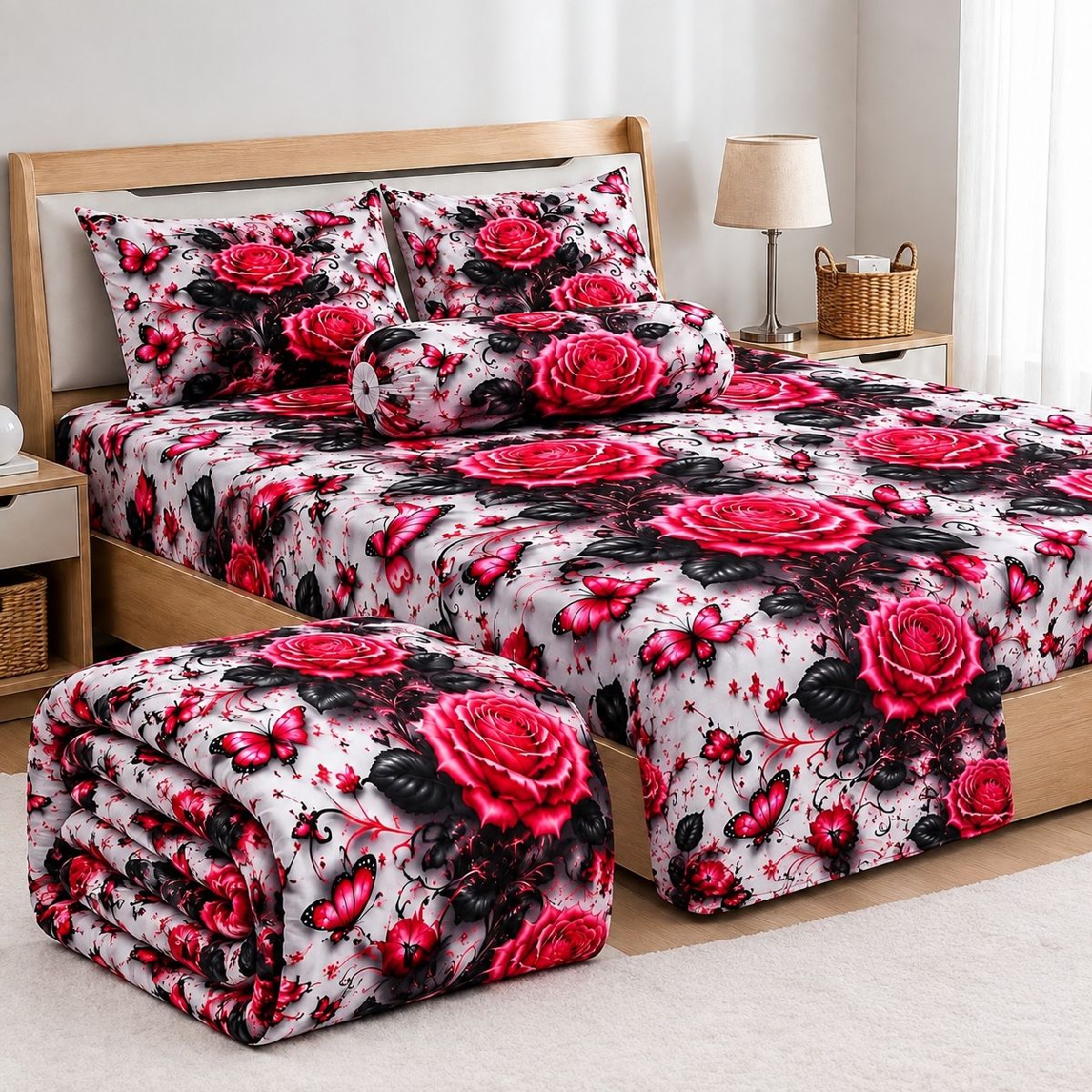 5 Pieces 3D Print Comforter Set 3