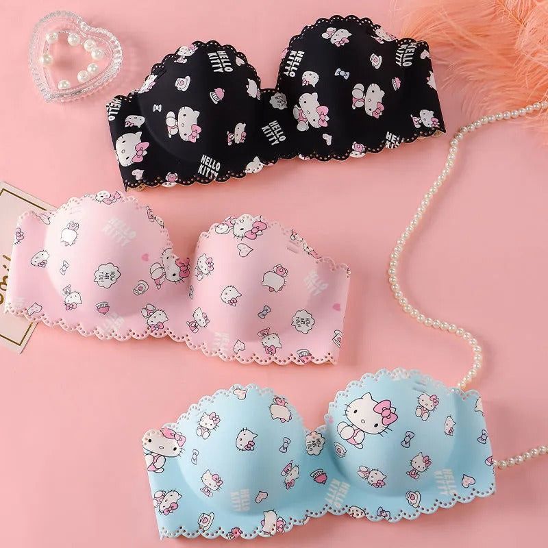 Cute Cartoon Strapless Bra