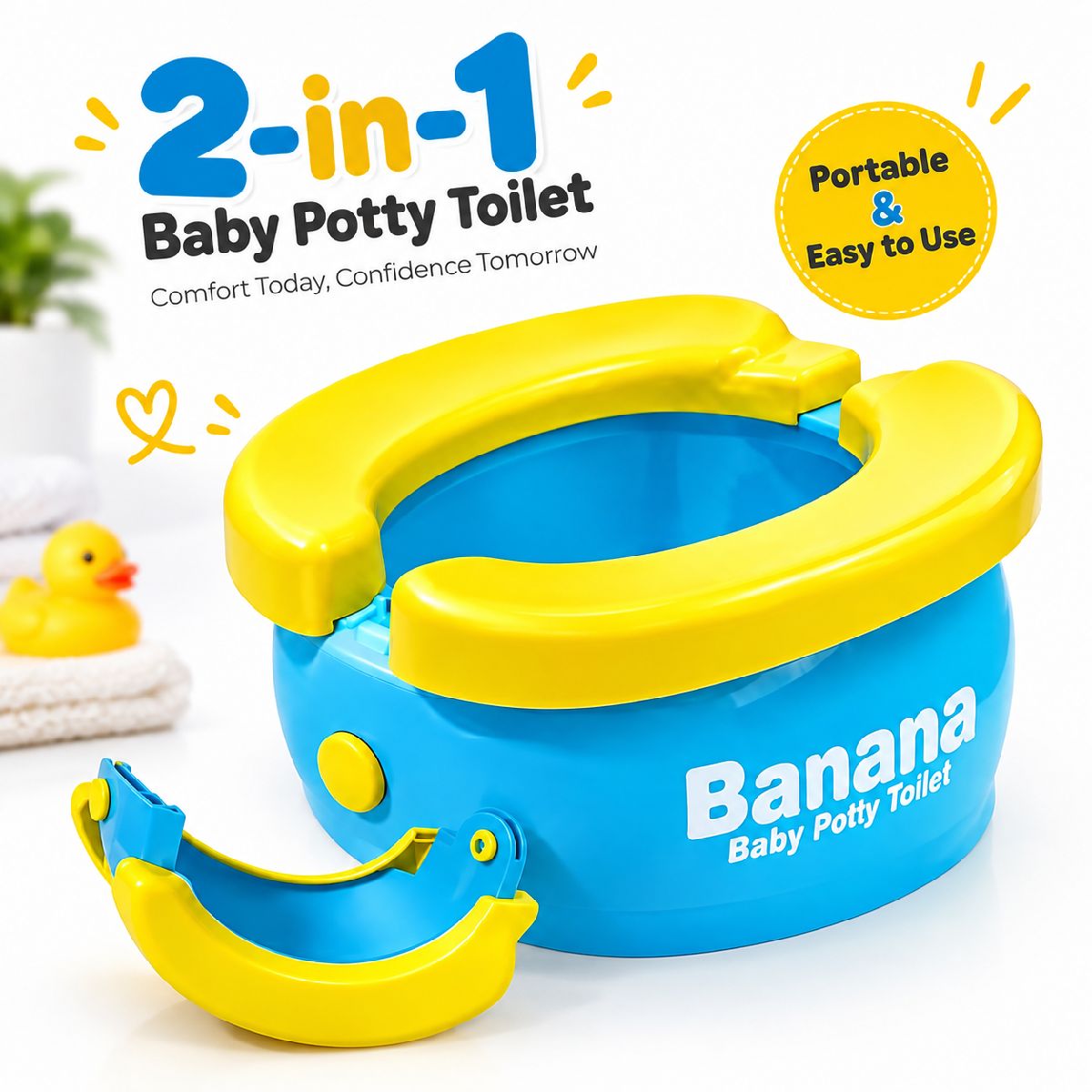 2-in-1 Portable Banana Baby Potty Training Toilet