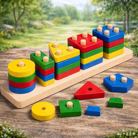 Educational Stacking & Shape Puzzle Toy