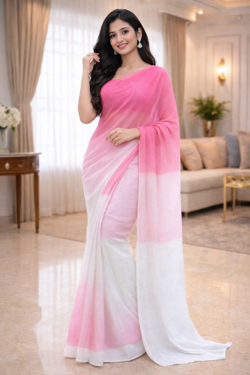 Premium Georgette Digital Printed Rainbow Saree (রংধনু শাড়ি)