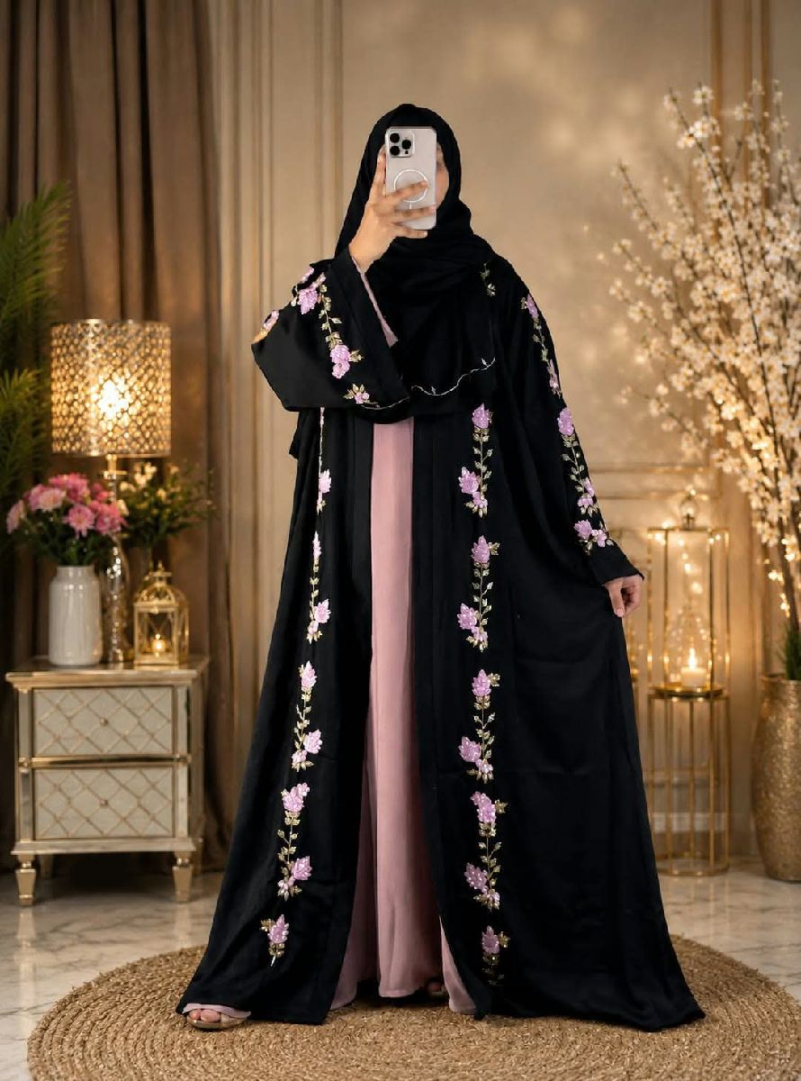 ♦️Name :Lez borka full set(4 part koti.inner hijab, belt) ♦️Fabric : original Dubai Cheri 3
