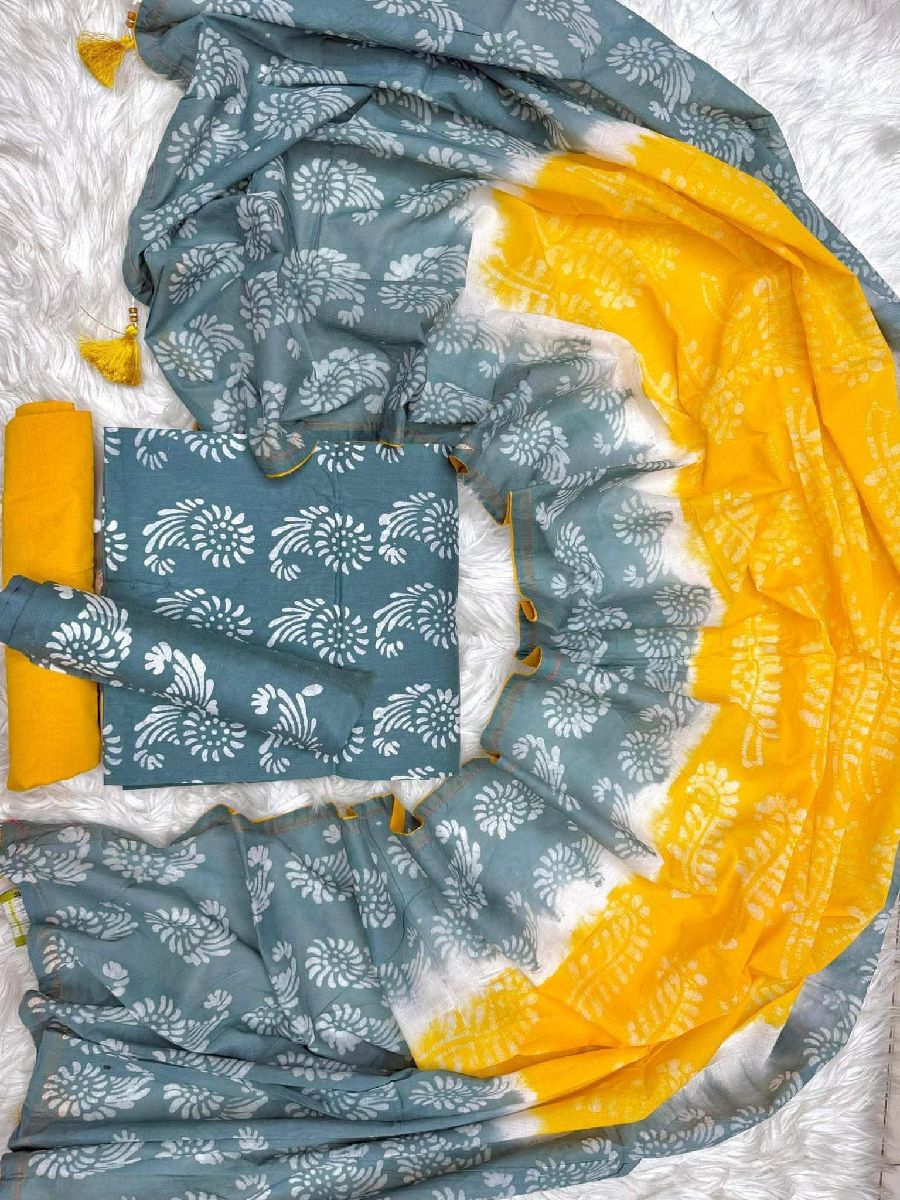 Exclusive Vegetable Wax Batik Cotton Three Piece Collection (ভেজিটেবিল মোম বাটিক থ্রি-পিস)