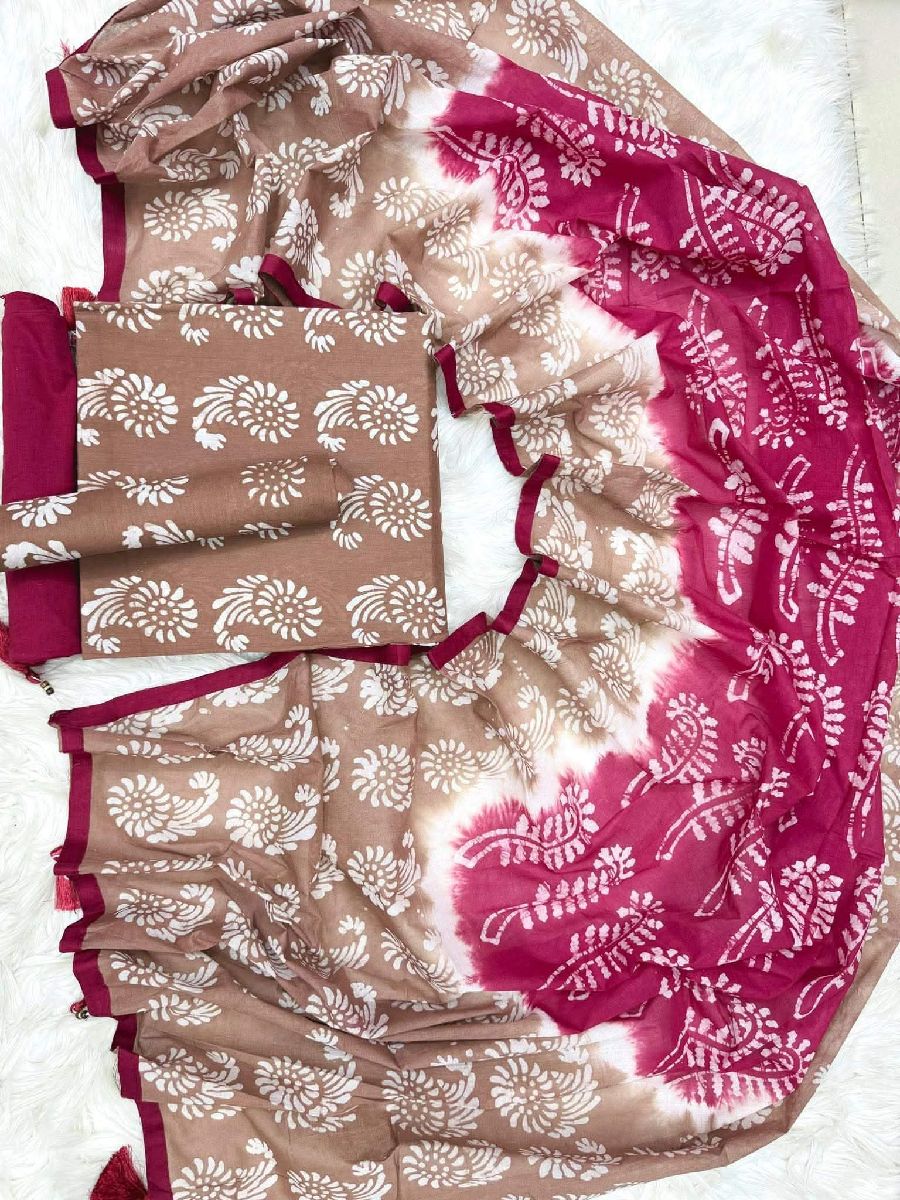 Exclusive Vegetable Wax Batik Cotton Three Piece Collection (ভেজিটেবিল মোম বাটিক থ্রি-পিস) 2