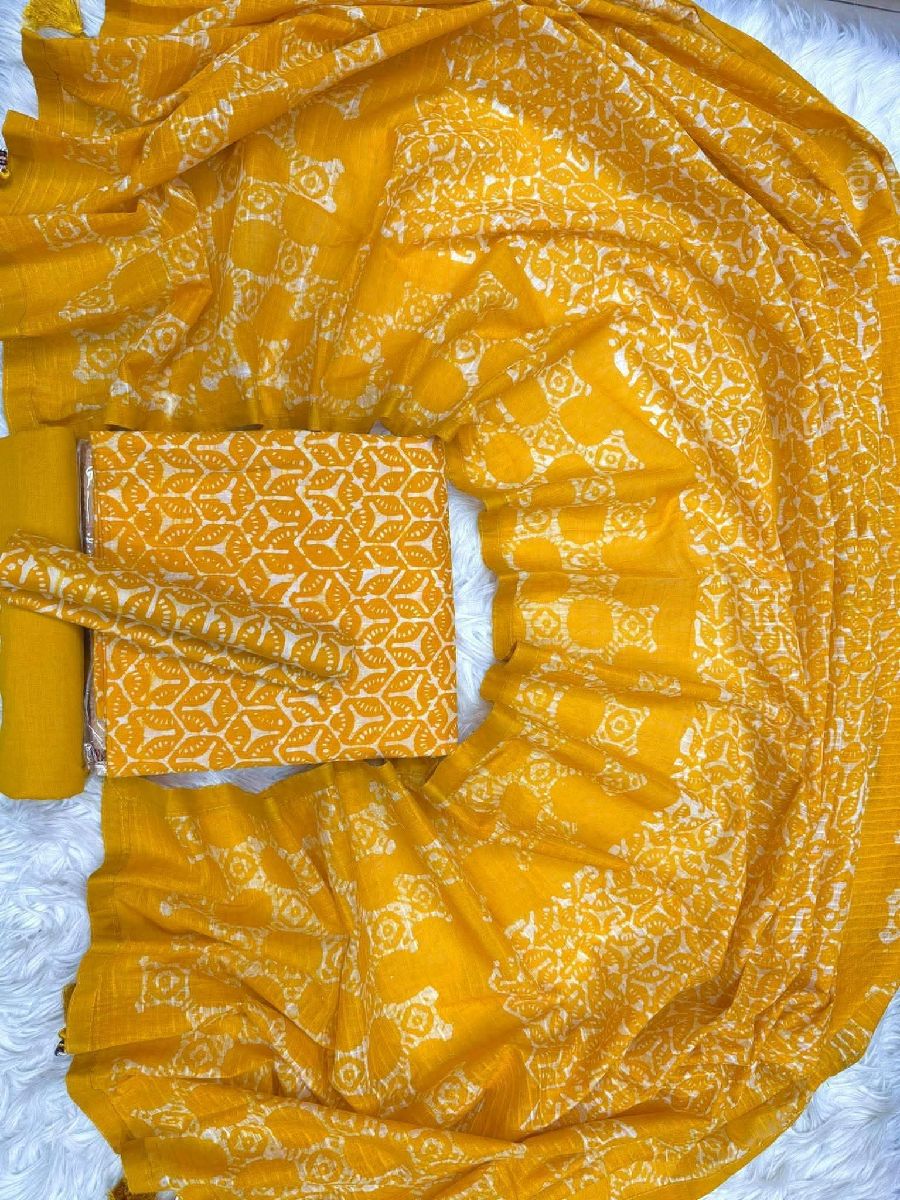 Exclusive Vegetable Wax Batik Cotton Three Piece Collection (ভেজিটেবিল মোম বাটিক থ্রি-পিস)