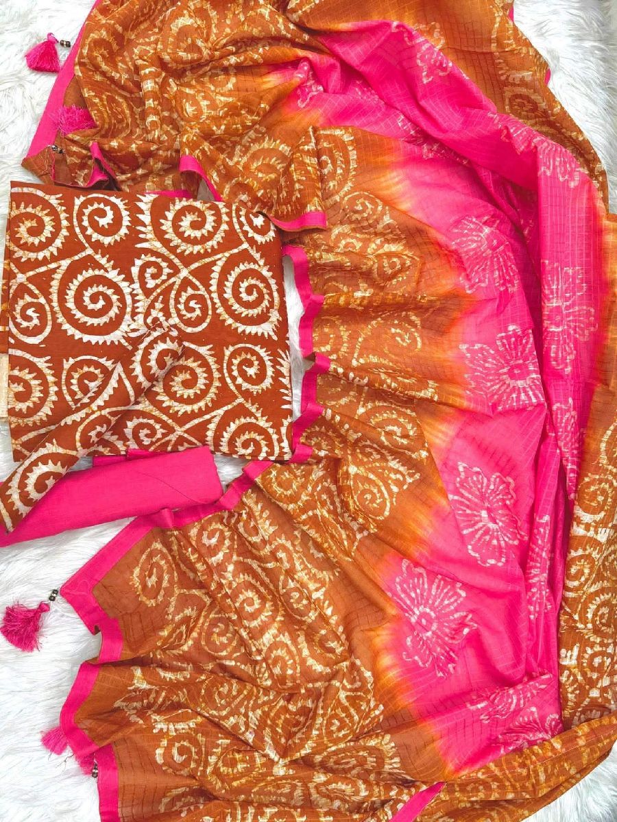Exclusive Vegetable Wax Batik Cotton Three Piece Collection (ভেজিটেবিল মোম বাটিক থ্রি-পিস) 3