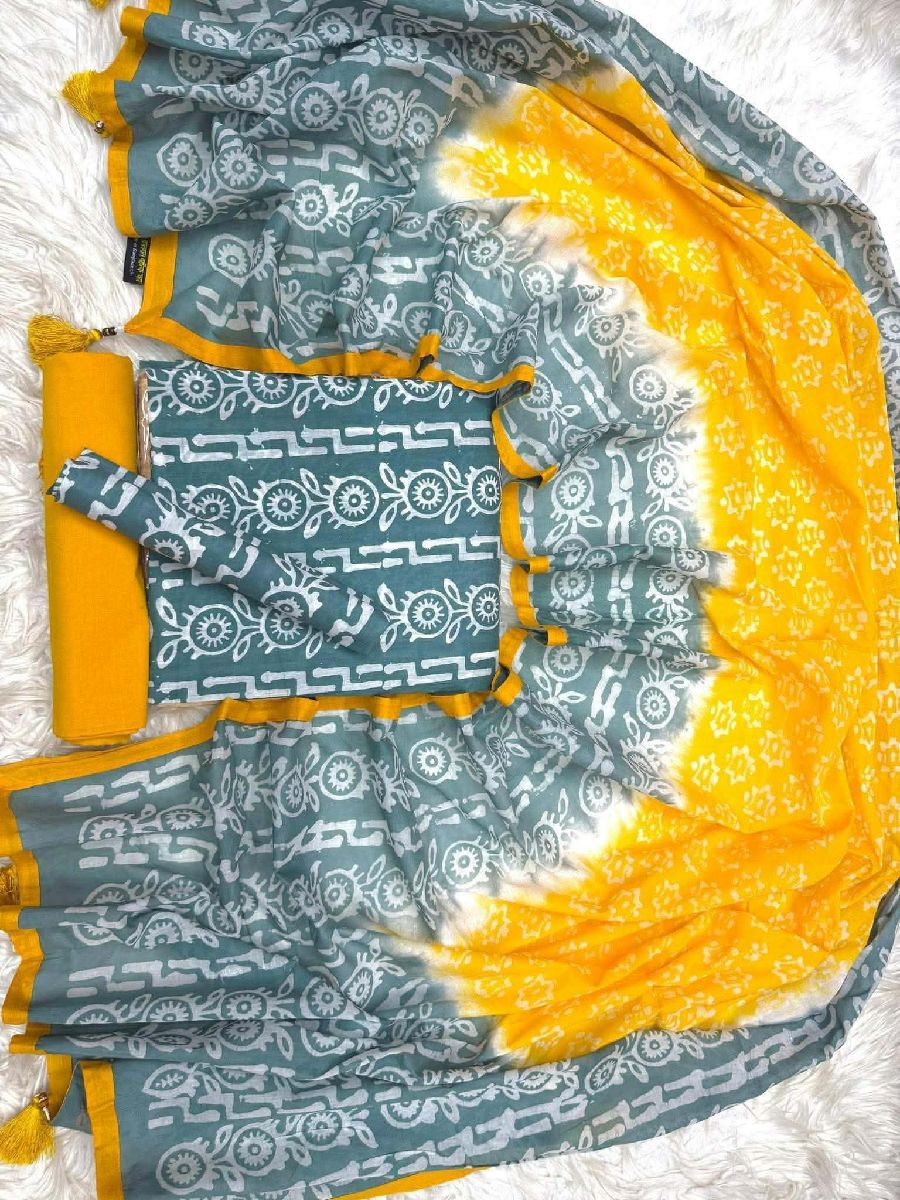 Exclusive Vegetable Wax Batik Cotton Three Piece Collection (ভেজিটেবিল মোম বাটিক থ্রি-পিস) 2
