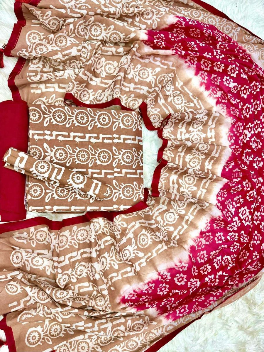 Exclusive Vegetable Wax Batik Cotton Three Piece Collection (ভেজিটেবিল মোম বাটিক থ্রি-পিস) 3