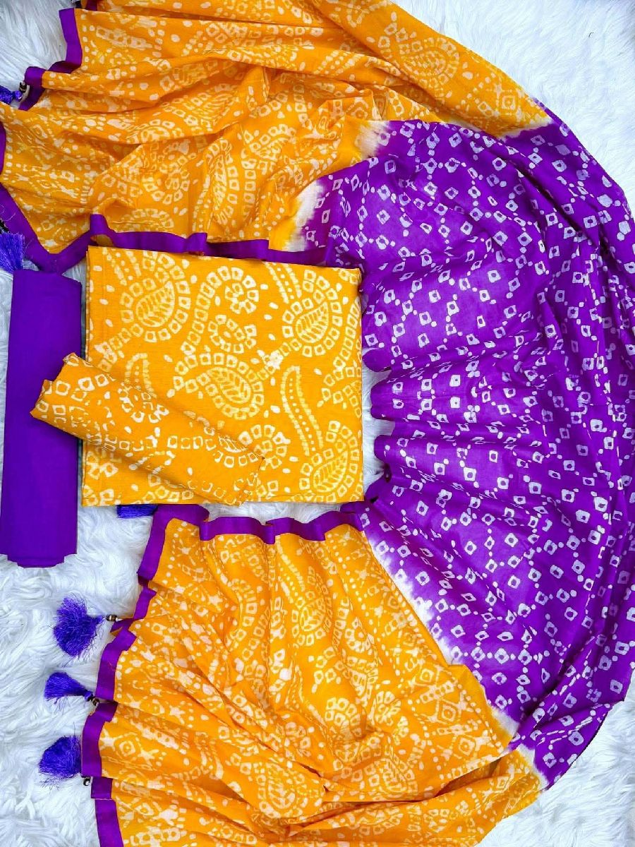 Exclusive Vegetable Wax Batik Cotton Three Piece Collection (ভেজিটেবিল মোম বাটিক থ্রি-পিস) 2