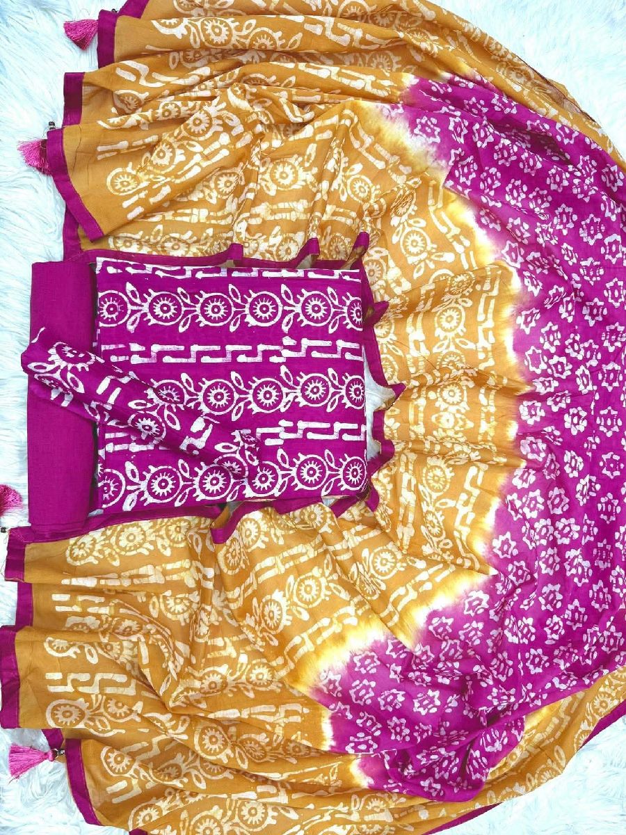 Exclusive Vegetable Wax Batik Cotton Three Piece Collection (ভেজিটেবিল মোম বাটিক থ্রি-পিস)