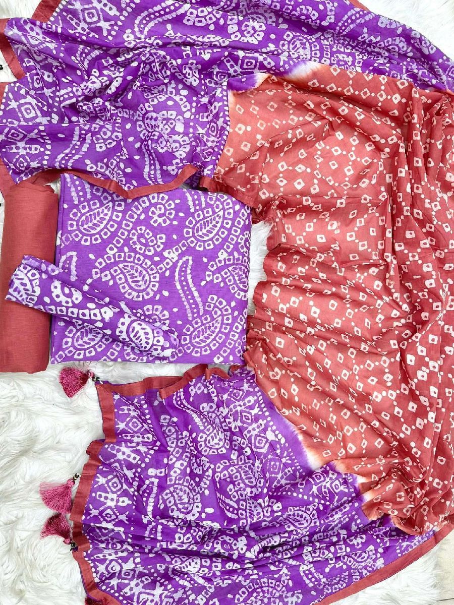 Exclusive Vegetable Wax Batik Cotton Three Piece Collection (ভেজিটেবিল মোম বাটিক থ্রি-পিস) 3