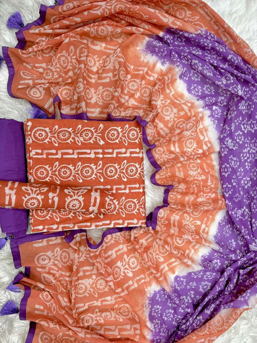 Exclusive Vegetable Wax Batik Cotton Three Piece Collection (ভেজিটেবিল মোম বাটিক থ্রি-পিস)