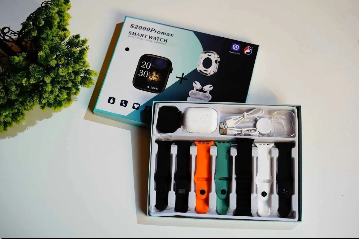 S2000 Pro Max Smart Watch 7+3 Combo (Smart Watch + TWS Earbuds + Protective Case) 2