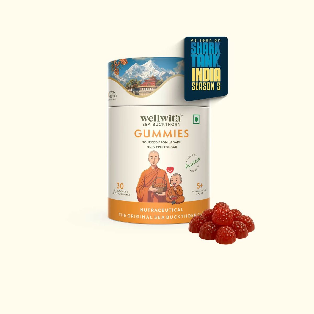 Sea Buckthorn Gummies With Natural Sugar (FOS) | Rich in Vitamin C, A & Antioxidants (30 PCS) 2