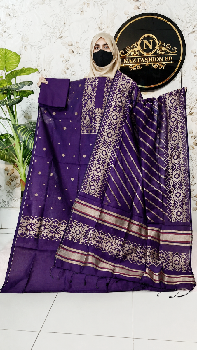 Premium Tangail Jamdani Three Piece 2