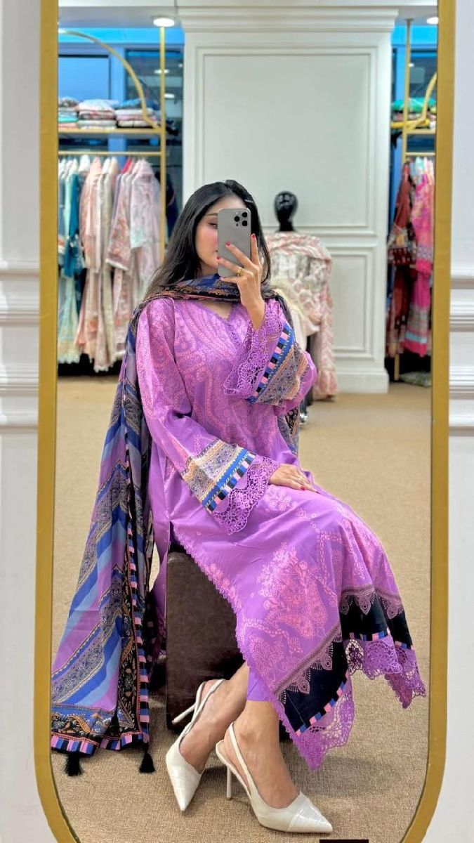 Digital Printed China Microstitch Readymade Three Piece 3