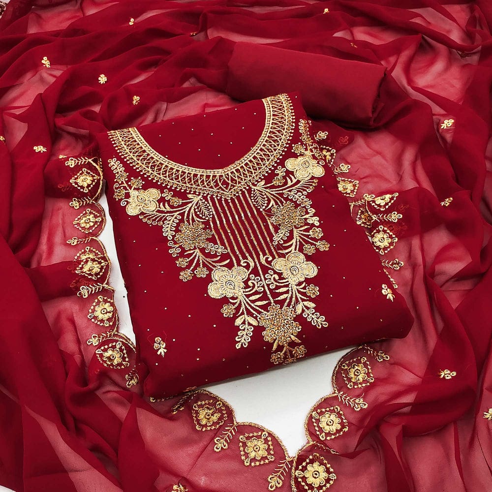 Georgette Embroidery Four Piece 6