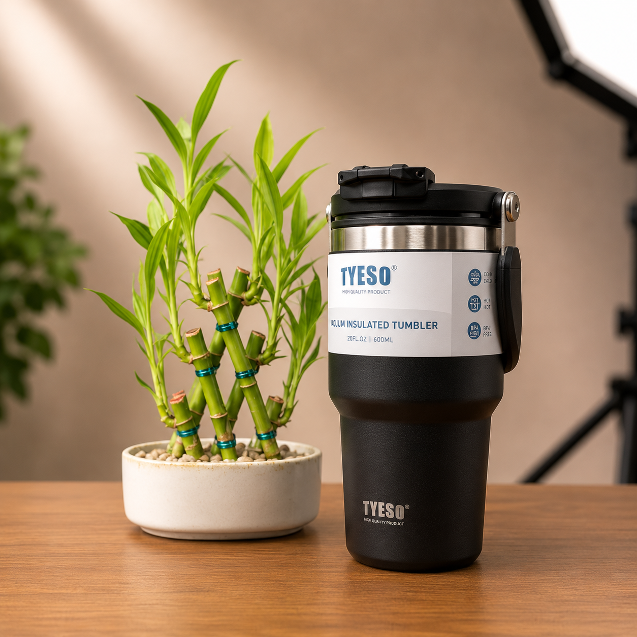 Tyeso Stainless Steel Coffee Cup Cold And Hot Double-layer Insulated Cup Tumbler Thermo Water Bottle Car Travel Mug Vacuum Flask