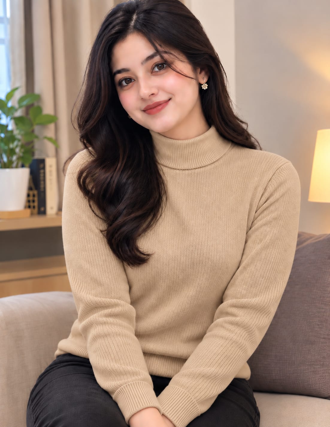 Premium Ribbed High Neck Sweater 5