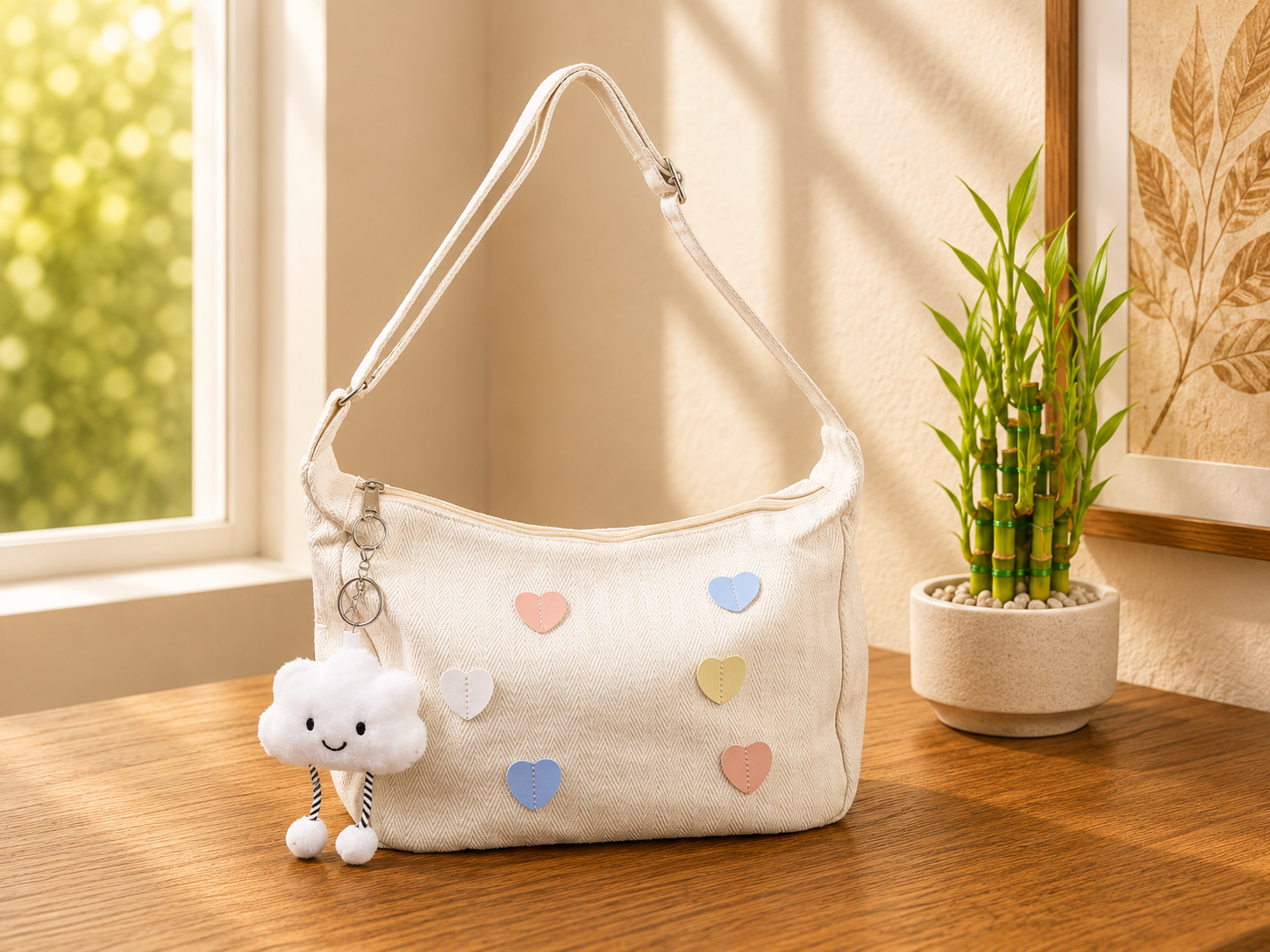 New Summer Style Simple Versatile Large Capacity Shoulder Bag (Heart shape)