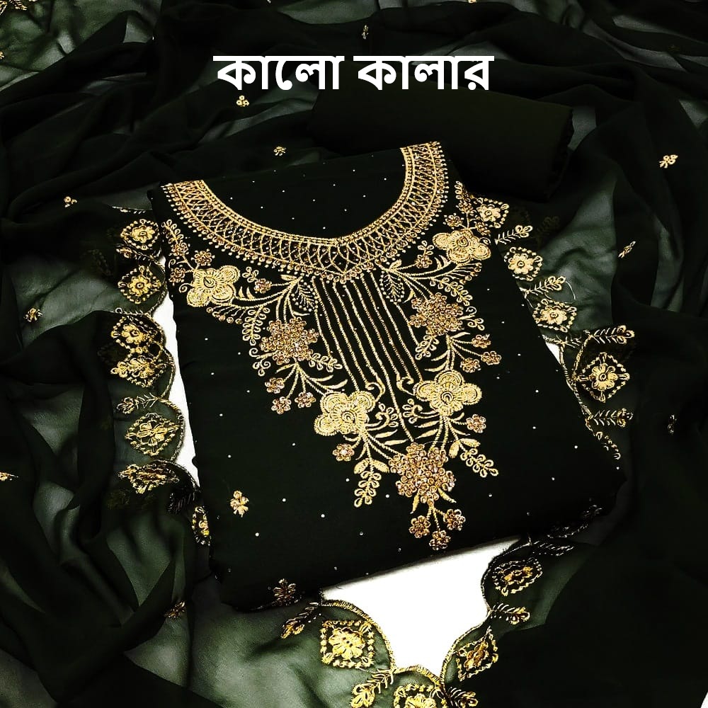 Georgette Embroidery Four Piece 5