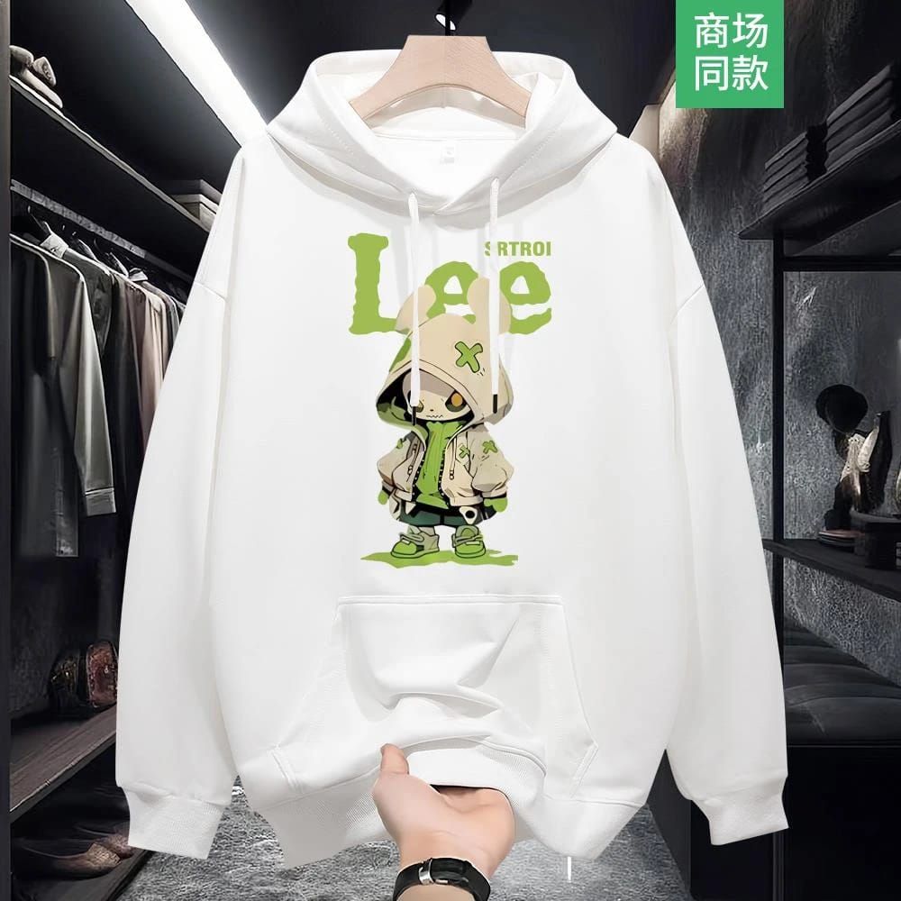 Stylish Solid Printed Cotton Hoodie 2
