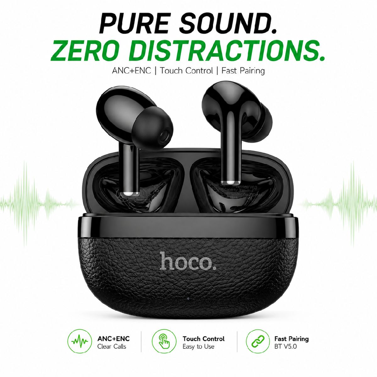 Hoco MMJ-24 Wireless Headset – Bluetooth 6.0 Hi-Fi Audio Neckband & Earphone with Touch Control, 10mm Driver & Long Battery Life