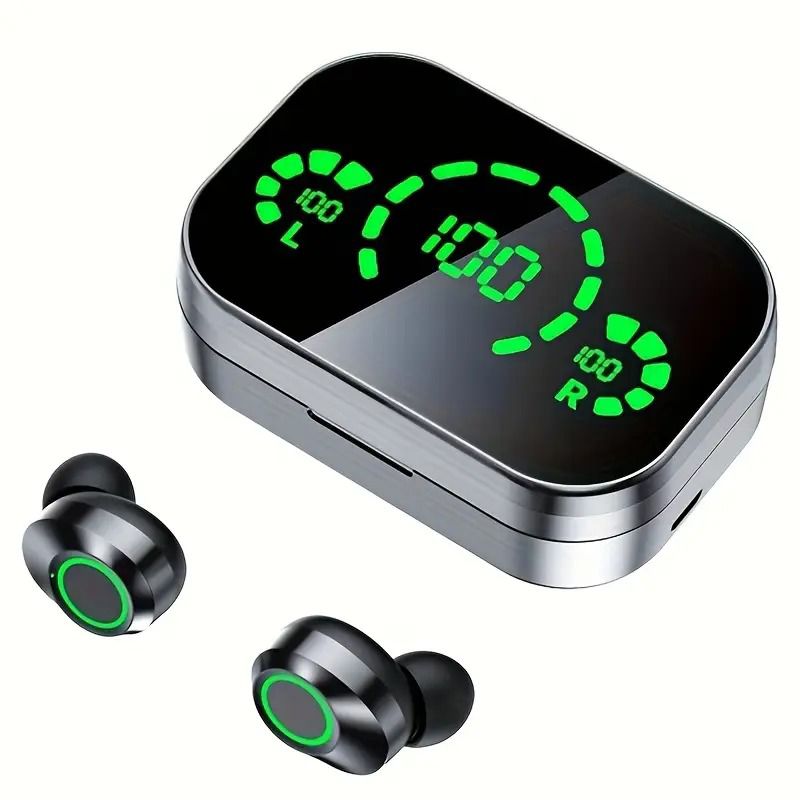 YDmini Portable True Wireless Earbuds – Bluetooth 5.3 TWS with Mirror Finish LED Display, 9D Hi-Fi Stereo Sound, Power Bank Case & IPX7 Waterproof 2
