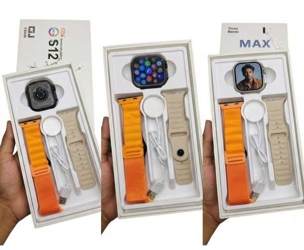 GL Wear S12 Max AMOLED Waterproof Smart Watch – 3 Belts 2