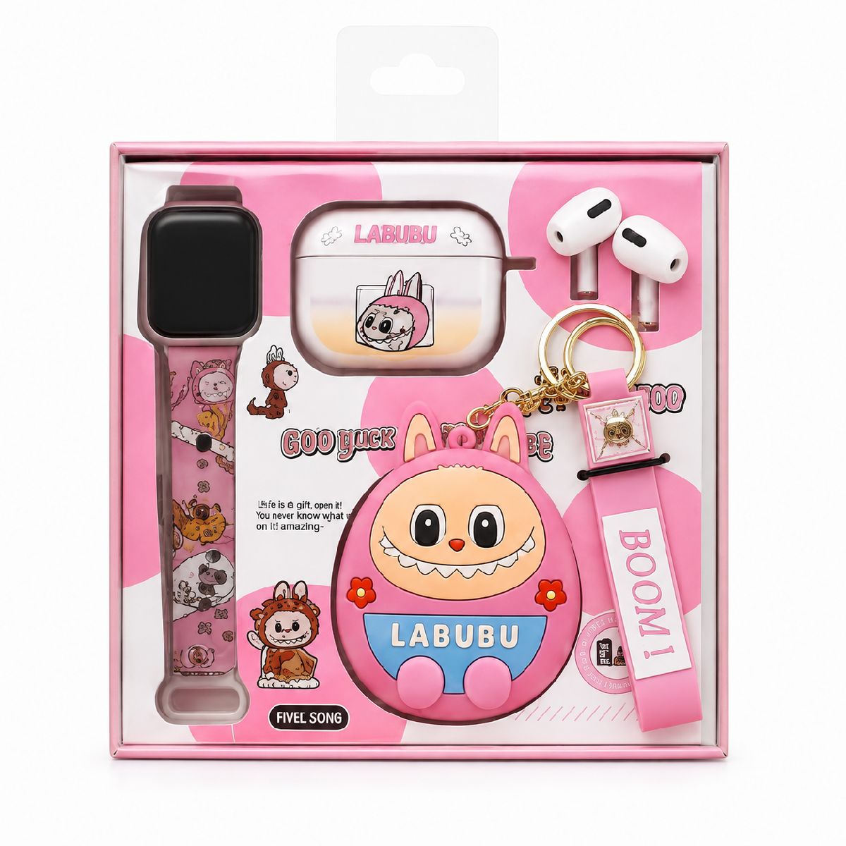 Pop Mart Labubu 2-in-1 Gadget Set – Cute Wireless TWS Earbuds & Smartwatch Strap Combo with Collectible Character Case 2