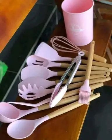 🔪 6-in-1 Knife Set + 🍴 19-in-1 Silicone Kitchen Utensils Set 2