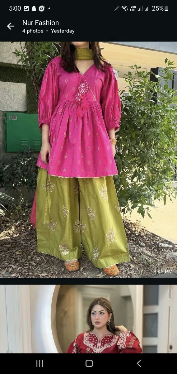💖 নজরকাড়া পিংক ও অলিভ গ্রিন কালারের সুন্দর সুতি ড্রেস 💖✨ আকর্ষণীয় ডিজাইন 🌷 আরামদায়ক সুতি কাপড় 💕 স্টাইলিশ ও এলিগ্যান্ট লুক 🌼 নিজের জন্য অথবা প্রিয়জনকে গিফট দেওয়ার জন্য পারফেক্ট!💰 দাম মাত্র ১২০০ টাকা 🛍️📩 নিতে চাইলে ইনবক্স করুন। ⏳ পছন্দ হলে দেরি না করে অর্ডার করে ফেলুন! 💗#CottonDress #DressForSale