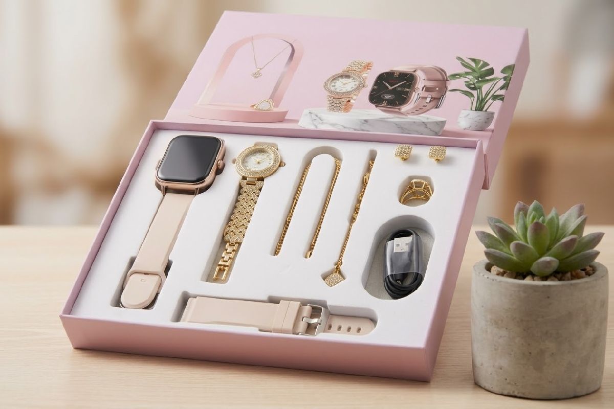 A59 Plus Smart Watch Combo Gift Set (For Girls) 3