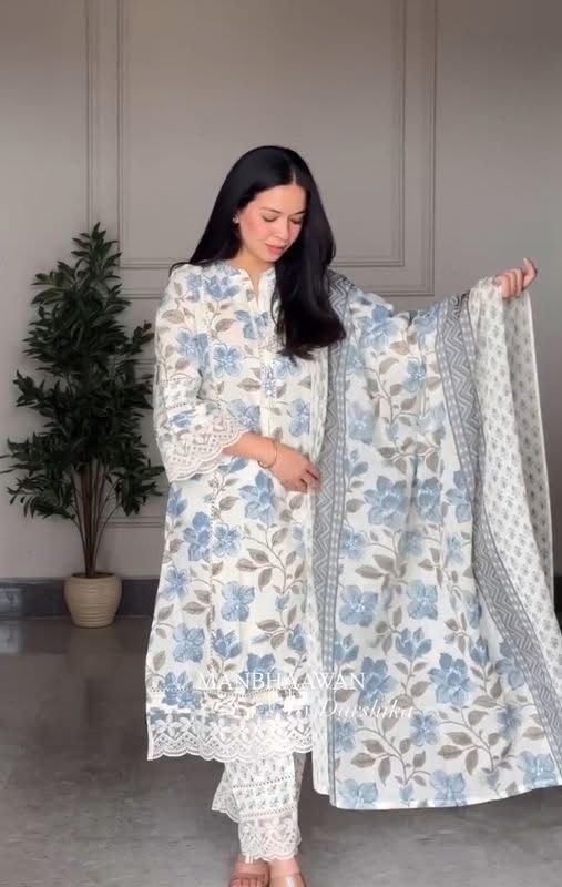 পিওরকটন পকেট কুর্তি থ্রি পিস গরমের আরাম  পিওরকটন পকেট কুর্তি থ্রি পিস