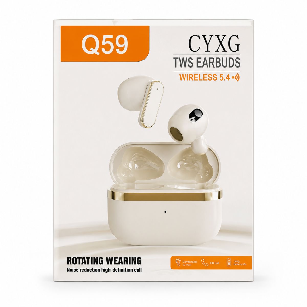 Q59 CYXG True Wireless Earbuds – Bluetooth 5.49 TWS with Hi-Fi Stereo Sound, Noise Reduction Calling, Touch Control & Portable Charging Case 3